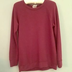 Long burgundy pull over